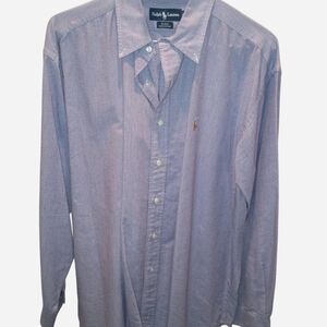Ralph Lauren Men's Light Blue Button-Down Dress Shirt